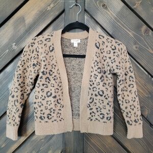 Girls Leopard Cat & Jack Tan Leopard Print Cardigan S